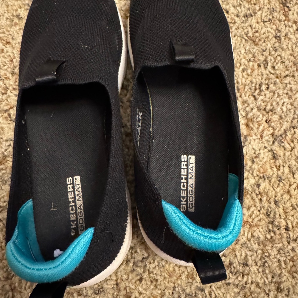 Skechers Black Slip-On Shoes